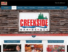 Tablet Screenshot of creeksidebbq.com